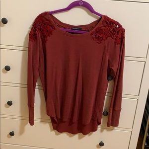 Red lace top